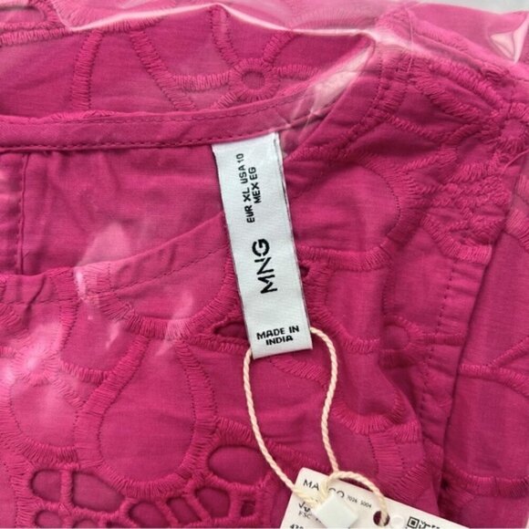 Mango Pink Lace Mini Dress - Picture 4 of 14